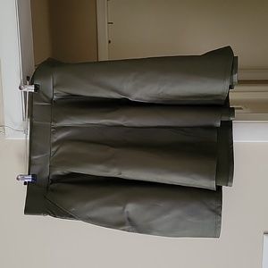 NWT Torrid Olive Faux Leather Skater Skirt - Size 2X